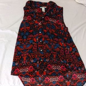 Button down flowy tank top